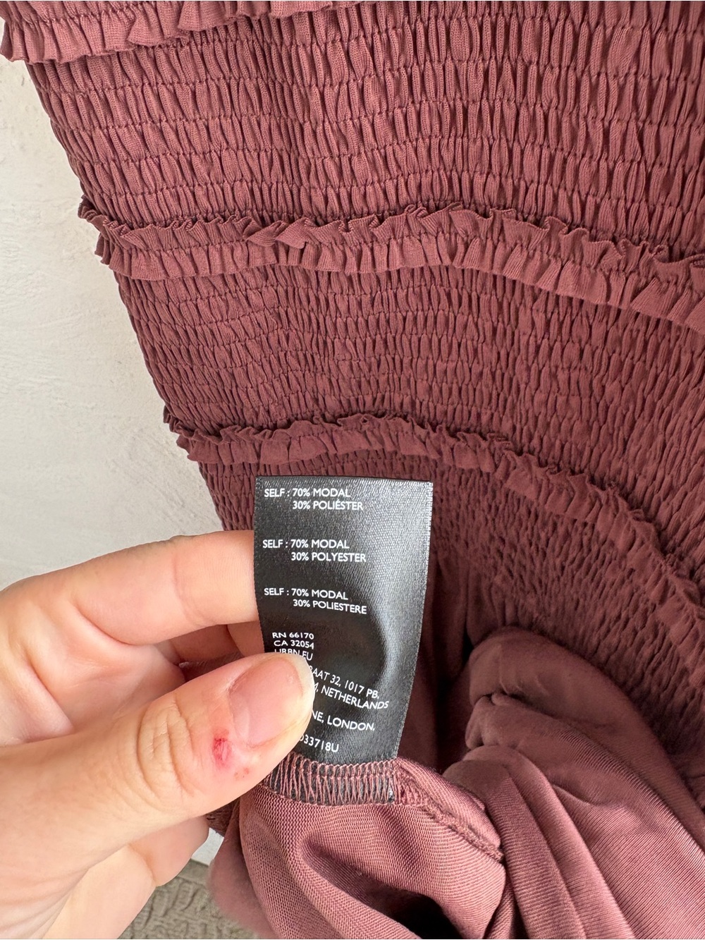 Urban outfitters Heide Smocked Drop Waist Mini Dress - Picture 8 of 13